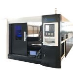 3000w fiber cnc laser metal cutting machine gantry double driving structure